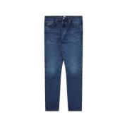 Slim Tapered Blauwe Jeans Edwin , Blue , Heren