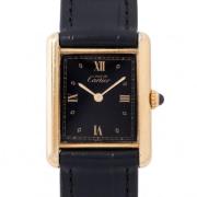 Pre-owned Stainless Steel watches Cartier Vintage , Black , Dames