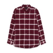 Geruite Flanellen Shirt Rood Tommy Hilfiger , Red , Heren