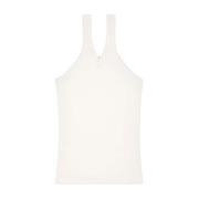 Witte Tank Top 324Jde079Js0121 Courrèges , White , Dames