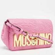 Pre-owned Leather shoulder-bags Moschino Pre-Owned , Pink , Dames