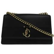 Pre-owned Leather shoulder-bags Jimmy Choo Pre-owned , Black , Dames