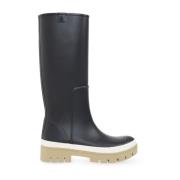 Zwarte Hurricane Regenlaarzen Tory Burch , Black , Dames