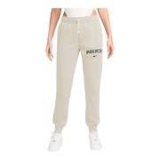 Dames Sweatpants met Logo Nike , Beige , Dames