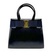 Pre-owned Leather handbags Salvatore Ferragamo Pre-owned , Blue , Dame...