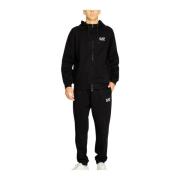 Zwart Rits Hoodie Jurk Set Emporio Armani EA7 , Black , Heren