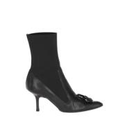 Pre-owned Leather boots Yves Saint Laurent Vintage , Black , Dames