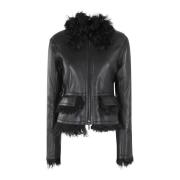 Shearling Winterjas Remain Birger Christensen , Black , Dames