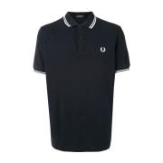 Blauw Geborduurd Logo Poloshirt Fred Perry , Blue , Heren