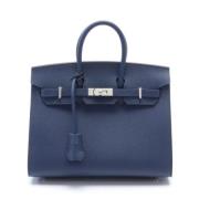 Pre-owned Fabric handbags Hermès Vintage , Blue , Dames