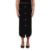 Aansluitende Zwarte Rok Twinset , Black , Dames