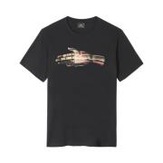 Grafische Print Casual Slim Fit T-shirt PS By Paul Smith , Black , Her...