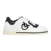 Leren Sneaker met Polyurethaan Samenstelling Pinko , White , Dames