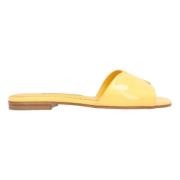 Leather flats Manolo Blahnik , Yellow , Dames