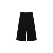 Cropped broek met ovale riem Twinset , Black , Dames