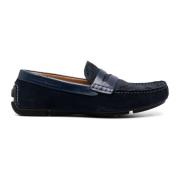 Marineblauwe Suede Rij Mocassin met Adelaar Logo - Maat 42.5 Emporio A...