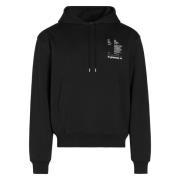 Zwarte Hoodie 380g Handgemaakt in Frankrijk Le Gramme , Black , Heren