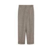 Wolmix Palazzo Broek Houndstooth Max Mara , Beige , Dames