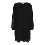 Elegante Zwarte Jurk met Lange Mouwen Saint Tropez , Black , Dames