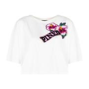 Elegant 3D Print T-Shirt Pinko , White , Dames