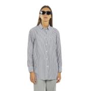 Oversized Gestreepte Shirt Met Knoopsluiting Officine Générale , Multi...