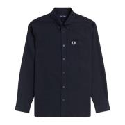 Navy Oxford Overhemd Klassieke Stijl M2700 Fred Perry , Blue , Heren