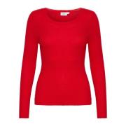 Rode Gebreide Pullover Trui Saint Tropez , Red , Dames