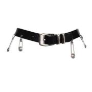 Pre-owned Leather belts Versace Pre-owned , Black , Dames