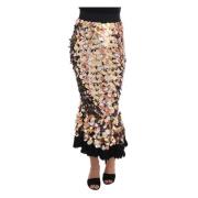 Glamoureuze Gouden Pailletten Peplum Rok Dolce & Gabbana , Multicolor ...