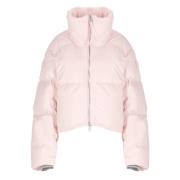 Roze Donsjack Hoge Hals Rits Canada Goose , Pink , Dames