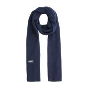 Blauwe Cashmere Sjaal met Logo Dondup , Blue , Heren