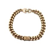 Pre-owned Metal bracelets Dior Vintage , Yellow , Dames