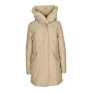 Stijlvolle Winterjassen Woolrich , Beige , Dames