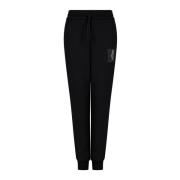 Zwarte Jersey Broek met Elastische Taille Armani Exchange , Black , Da...