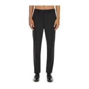 Regular Fit Broek van Wolmix Theory , Black , Heren