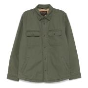 Groene Fleece Gevoerde Jack Shirt Filson , Green , Heren