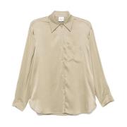 Satin Stone Shirt in Salvia Alysi , Beige , Dames