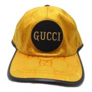 Pre-owned Canvas hats Gucci Vintage , Yellow , Dames