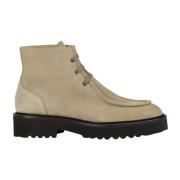 Suède Chukka Boot met reliëfsteek Doucal's , Beige , Dames