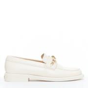 Pre-owned Leather flats Chanel Vintage , White , Dames