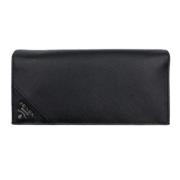 Pre-owned Leather wallets Prada Vintage , Black , Dames