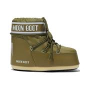 Khaki Groene Waterafstotende Enkellaarzen Moon Boot , Green , Heren