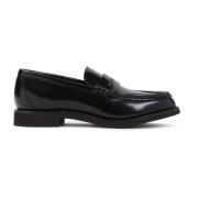 Zwarte Leren Loafers Elegante Stijl Brunello Cucinelli , Black , Dames