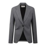 Stretch Flannel Blazer Tory Burch , Gray , Dames