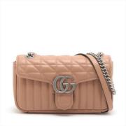 Pre-owned Leather gucci-bags Gucci Vintage , Beige , Dames