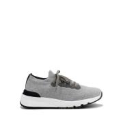 Zilver_fumo Gebreide Runners Brunello Cucinelli , Gray , Heren