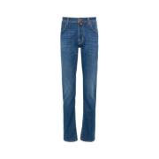 Slim Fit Bard Broek Jacob Cohën , Blue , Heren