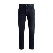 Donkerblauwe Denim Jeans Boss , Blue , Heren