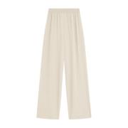 Zijden Crepe Broek in Haver Joseph , Beige , Dames