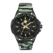 Herenhorloge The $kull Titan Camouflage Philipp Plein , Black , Heren